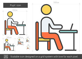 Image showing Pupil line icon.