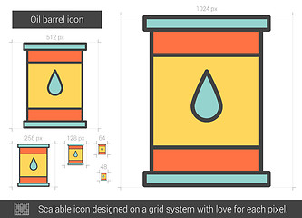 Image showing Oil barrel line icon.