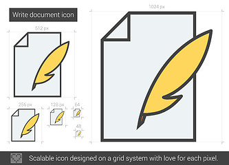 Image showing Write document line icon.