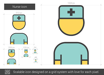 Image showing Nurse line icon.