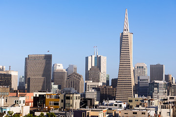 Image showing Over Neighborhood Homes Buildings San Francisco California