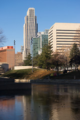 Image showing Omaha Nebraska Downtown City Skyline Missouri River