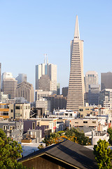 Image showing Over Neighborhood Homes Buildings San Francisco California