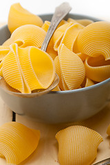 Image showing Italian snail lumaconi pasta 
