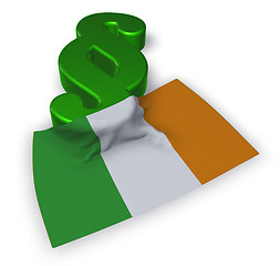 Image showing paragraph symbol and irish flag - 3d illustration