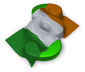 Image showing paragraph symbol and irish flag - 3d illustration