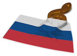 Image showing clef and russian flag - 3d rendering