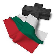 Image showing christian cross and flag of bulgaria - 3d rendering