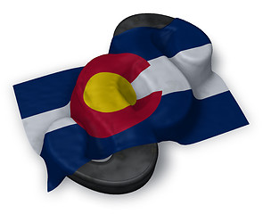 Image showing colorado flag and paragraph symbol - 3d illustration