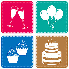 Image showing Celebrate Icons Represents Parties Joy And Cheerful