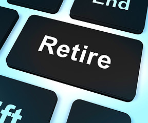 Image showing Retire Key Shows Retirement Planning Online