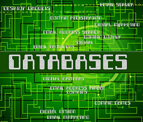 Image showing Databases Word Represents Info Words And Byte