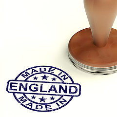 Image showing Made In England Stamp Showing English Product Or Produce