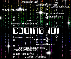 Image showing Word Coding Means Codes Intro And Text