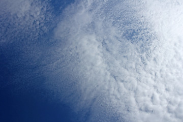 Image showing Beautiful sky with white clouds natural background.