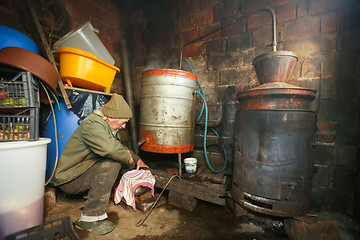 Image showing Making fruit brandy