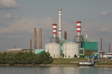 Image showing Industrial Facilities by the river