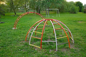 Image showing Monkey bars on a playground