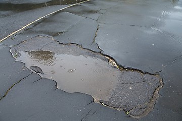 Image showing Potholes in Rain