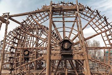 Image showing Old watermill in Lanzhou, China