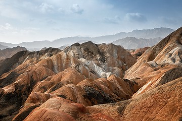 Image showing Large colorful mountains in China