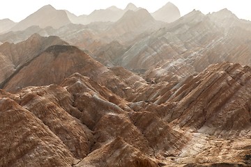 Image showing Large colorful mountains in China