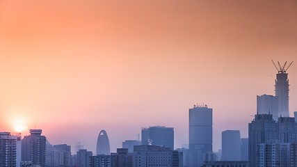 Image showing Early morning cityscape of Beijing