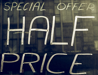 Image showing Vintage looking Half price