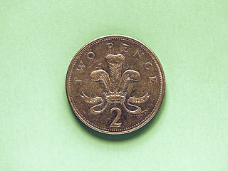 Image showing Vintage GBP Pound coin - 2 Pence