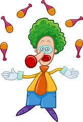 Image showing clown juggler cartoon