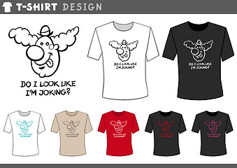 Image showing t shirt design with clown