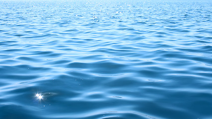 Image showing Bright blue seawater surface