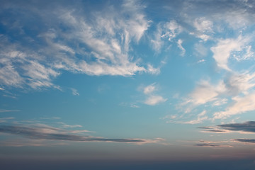 Image showing Beautiful cloudscape after sunset