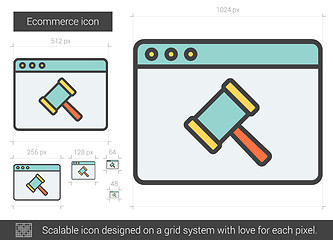 Image showing Ecommerce line icon.