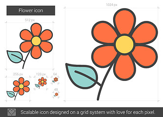 Image showing Flower line icon.