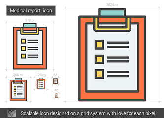 Image showing Medical report line icon.