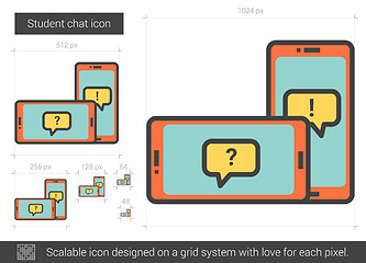 Image showing Student chat line icon.