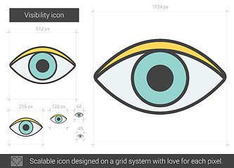 Image showing Visibility line icon.