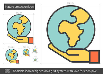 Image showing Nature protection line icon.