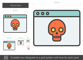 Image showing Virus line icon.