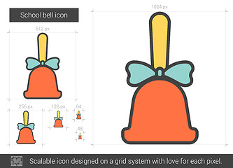 Image showing School bell line icon.