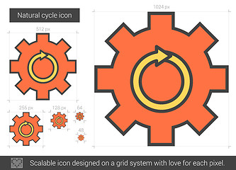 Image showing Natural cycle line icon.