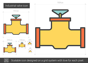 Image showing Industrial valve line icon.