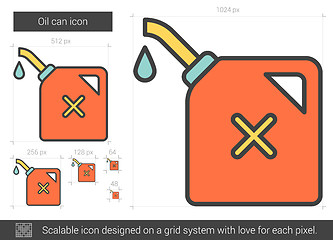 Image showing Oil can line icon.