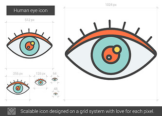 Image showing Human eye line icon.