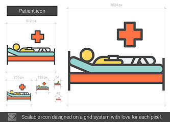 Image showing Patient line icon.