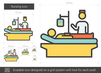 Image showing Nursing line icon.