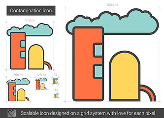 Image showing Contamination line icon.