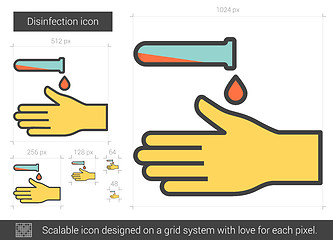 Image showing Disinfection line icon.