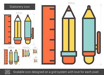 Image showing Stationery line icon.